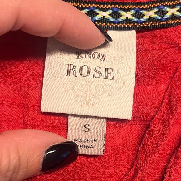 Knox Rose Red Ruffle Mini Sleeveless Dress Sz S - Picture 3 of 3